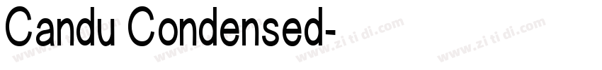 Candu Condensed字体转换